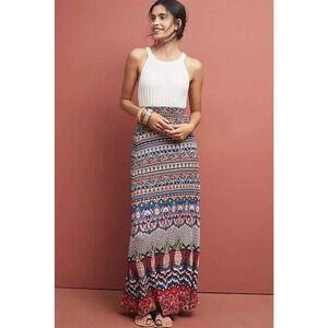 NWT Farm Rio Fruit Mixed-Print Maxi Skirt Size XS Elastic Waist #FB403